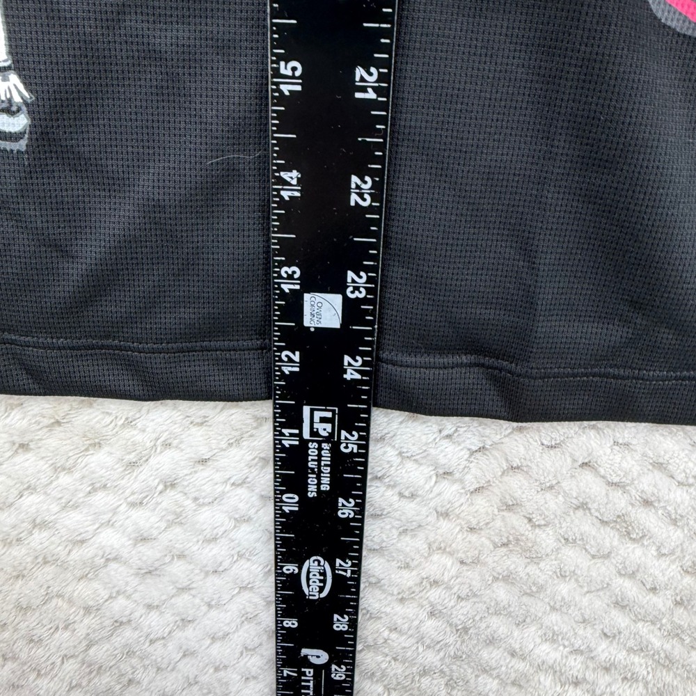 IZOD Golf Polo Women Medium Black Pink Novelty Graphic Quarter Zip Cool FX Shirt - Picture 6 of 8